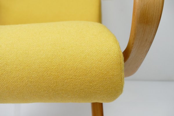 Vintage Mid-Century Yellow Wool Armchair, 1960s-HDN-1726525