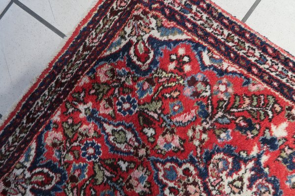 Vintage Middle Easterm Handmade Sarouk Rug 1960s-JZV-1703297