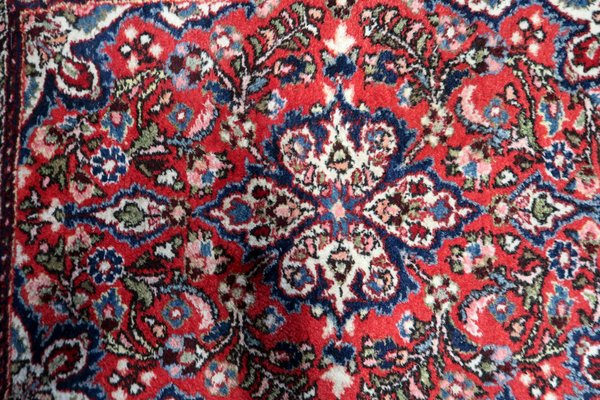 Vintage Middle Easterm Handmade Sarouk Rug 1960s-JZV-1703297