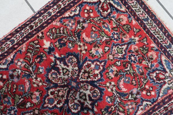 Vintage Middle Easterm Handmade Sarouk Rug 1960s-JZV-1703297