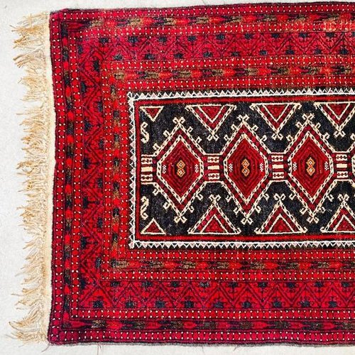 Vintage Middle Eastern Hand-Knotted Rug