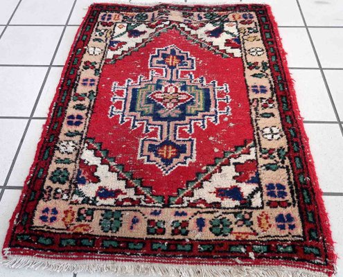 Vintage Middle Eastern Handmade Hamadan Rug, 1970s-JZV-1343691