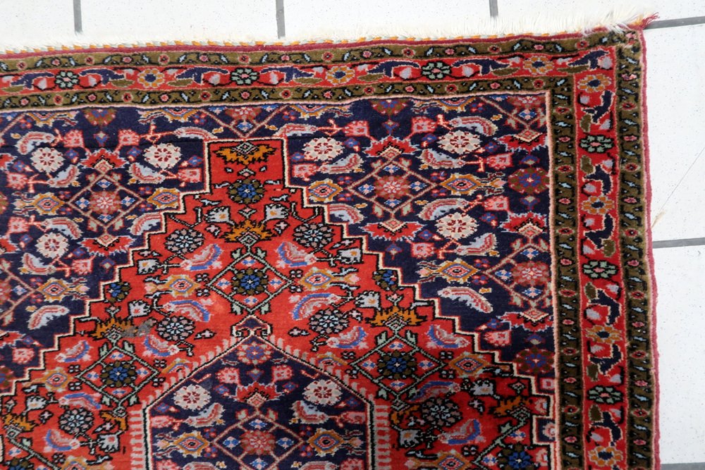 Vintage Middle Eastern Handmade Tabriz Rug, 1960s