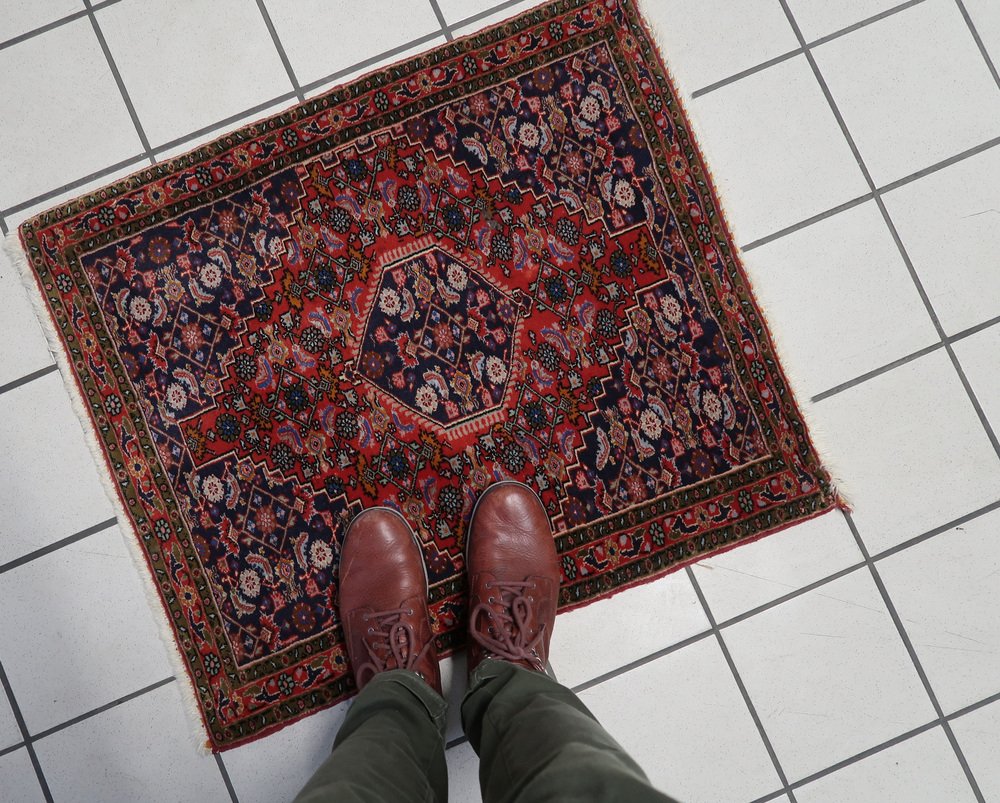 Vintage Middle Eastern Handmade Tabriz Rug, 1960s