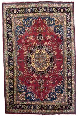 Vintage Middle Eastern Mashad Rug, 1950s-JZV-1215601