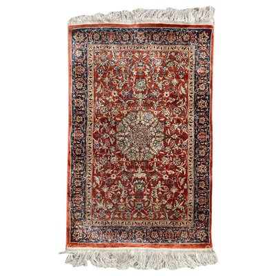 Vintage Middle Eastern Sino Rug in Fine Silk-YMM-1268967