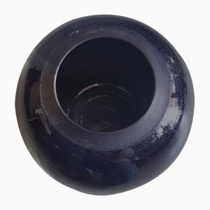 Vintage Midnight Blue Art Ceramic Vase-QDP-910835