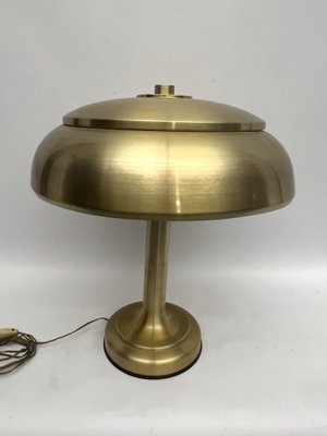 Vintage Ministerial Gilded Table Lamp, Italy, 1950s-OT-1702228