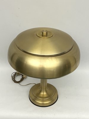 Vintage Ministerial Gilded Table Lamp, Italy, 1950s-OT-1702228