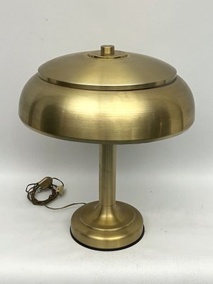 Vintage Ministerial Gilded Table Lamp, Italy, 1950s-OT-1702228