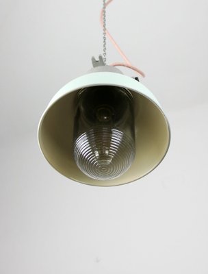 Vintage Mint Small Industrial Pendant Lamp from TEP-HGJ-739251