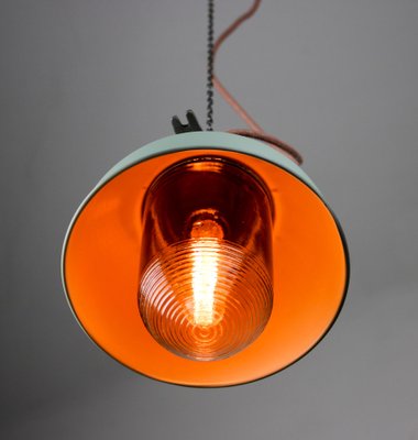 Vintage Mint Small Industrial Pendant Lamp from TEP-HGJ-739251