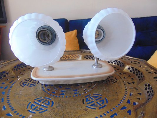 Vintage Mirostowice Ceramic Double Wall Lamp, 1960s-CAQ-1010371