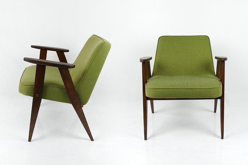 Vintage Model 336 Armchairs by Józef Chierowski, 1960s, Set of 2