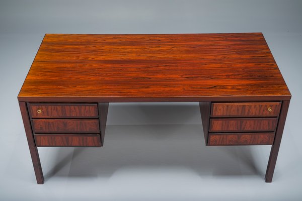 Vintage Model 77 Freestanding Executive Desk by Omann Jun, 1960s-ZZH-1765593