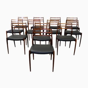 Vintage Model 78 Chairs by Niels O. Møller, 1960s, Set of 12-XTG-1782730