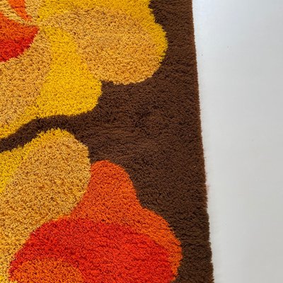 Vintage Modernist German High Pile Rug in Panton Style, 1970s-QZ-1184035