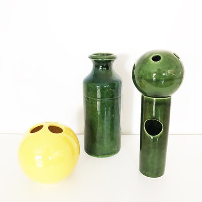 Vintage Modular Ceramic Pieces, 1960s, Set of 3-OLY-1033396