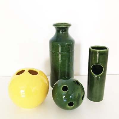 Vintage Modular Ceramic Pieces, 1960s, Set of 3-OLY-1033396