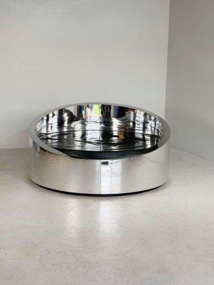 Vintage Monumental Round Chrome-Plated Daybed, 1980s-GNW-1805765