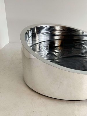 Vintage Monumental Round Chrome-Plated Daybed, 1980s-GNW-1805765