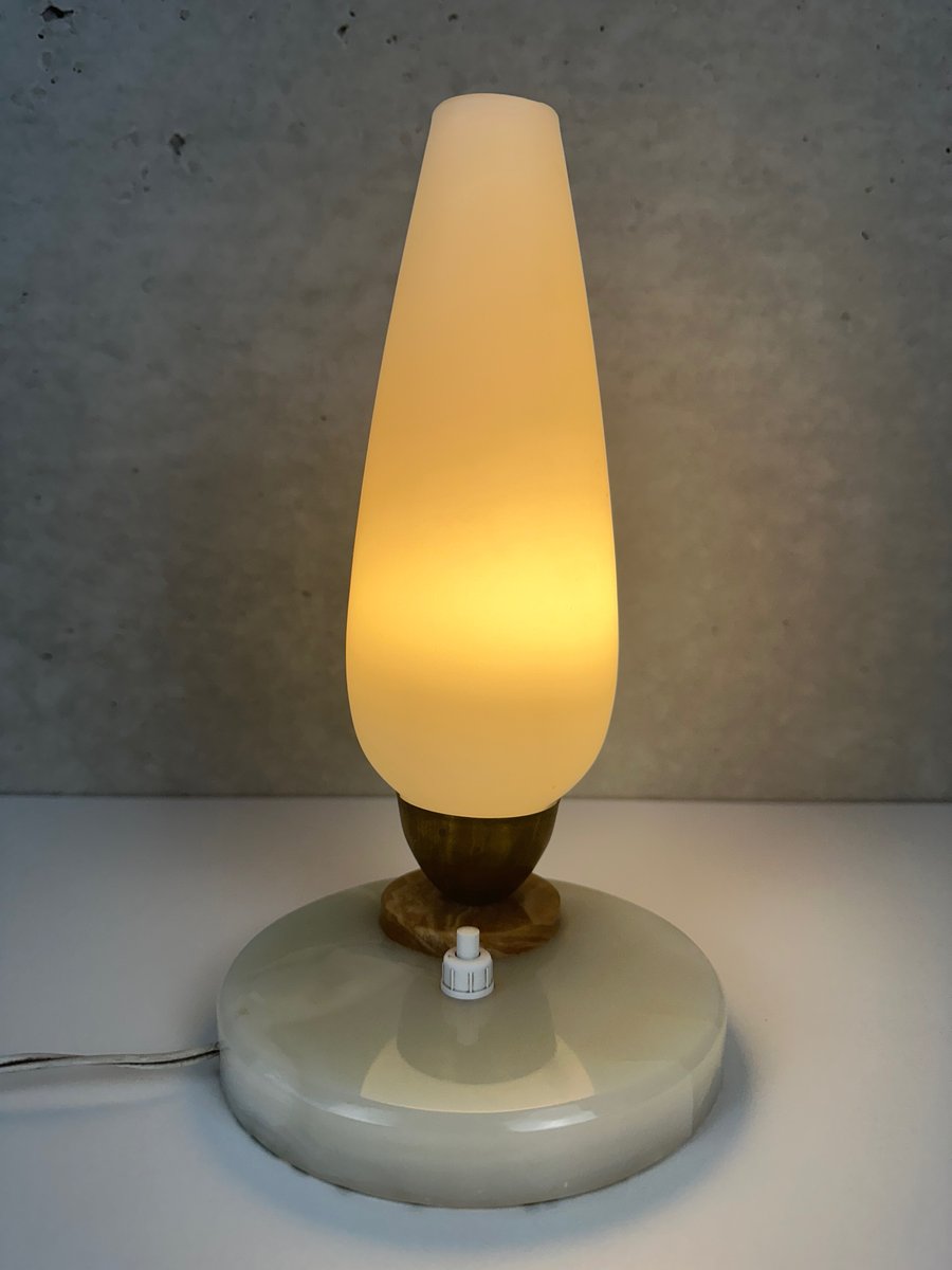 Vintage Mood Lamp in Opaline Glass