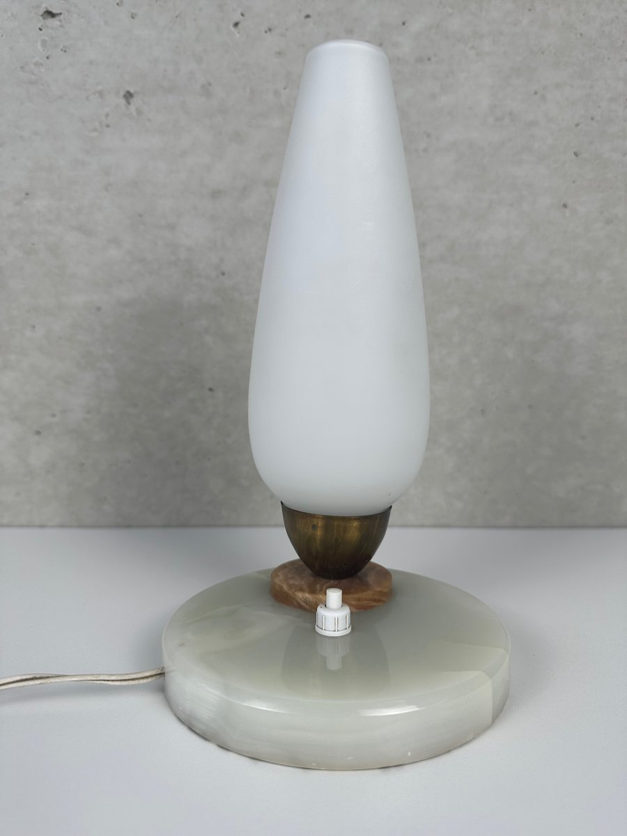 Vintage Mood Lamp in Opaline Glass