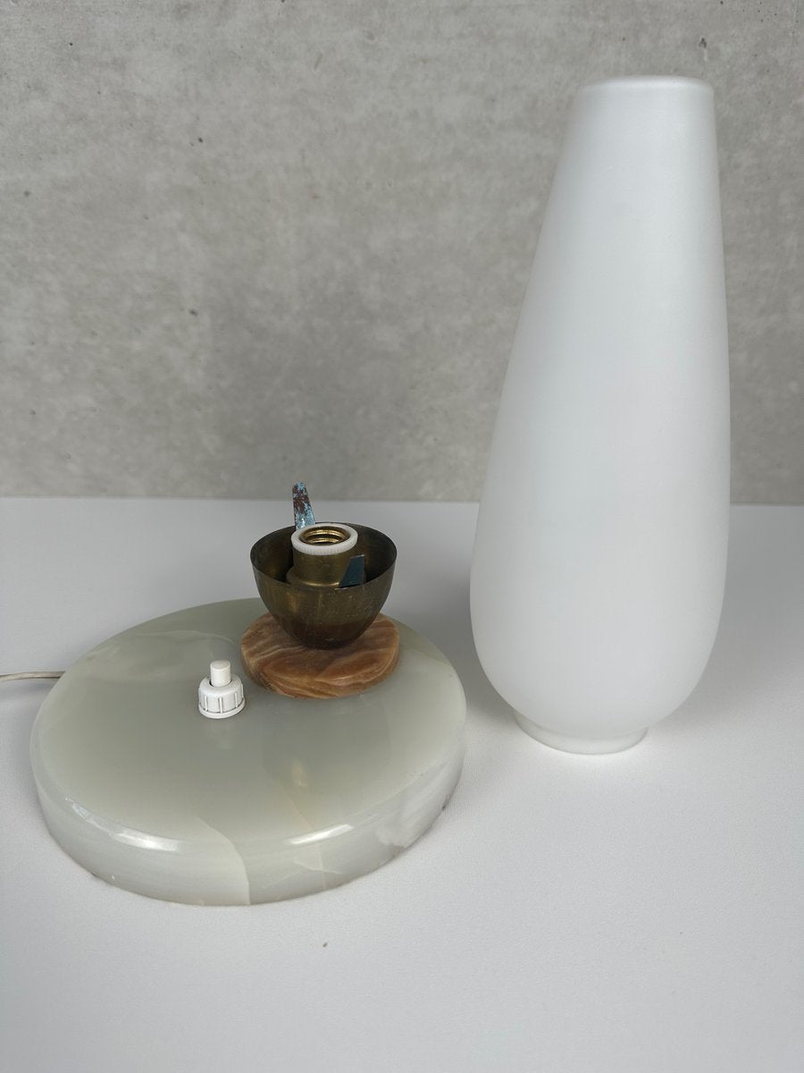 Vintage Mood Lamp in Opaline Glass