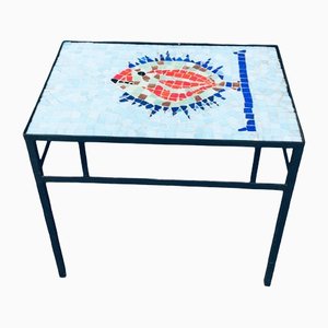 Vintage Mosaic Tile Side Table, Belgium, 1960s-RQV-1316841