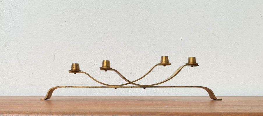 Vintage Movable Brass Candleholder, 1970s-UAH-1342043