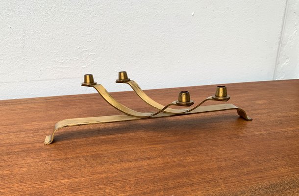 Vintage Movable Brass Candleholder, 1970s-UAH-1342043