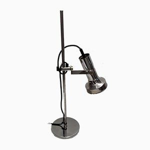 Vintage Multi-Adjustable Chromed Metal & Black Plastic Desk Lamp-HOI-743131