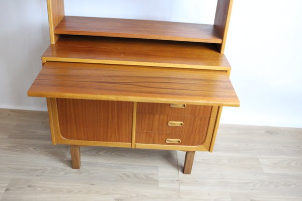 Vintage Multi-Function Teak Bookcase attributed to Johannes Andersen, 1960s-HJY-2020355