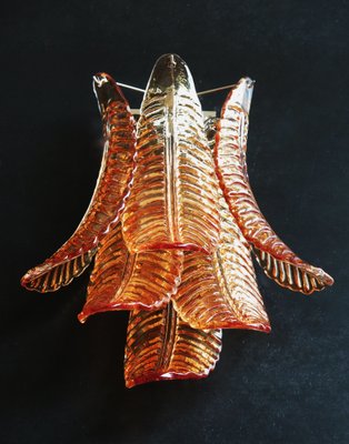 Vintage Murano Amber Felci Glass Wall Sconces, 1990s, Set of 2-FHZ-1818556