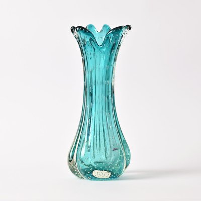 Vintage Murano Bullicante Glass Vase, 1960s-IXK-1344556