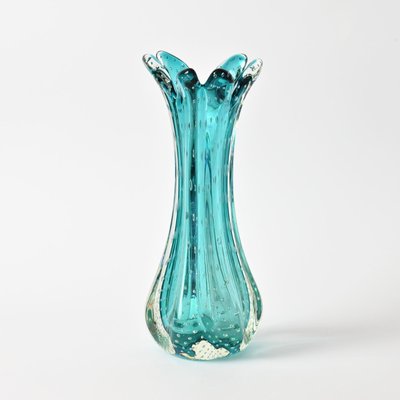 Vintage Murano Bullicante Glass Vase, 1960s-IXK-1344556