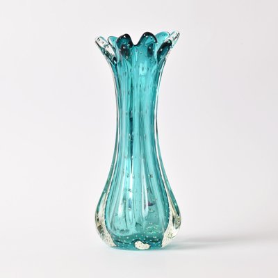 Vintage Murano Bullicante Glass Vase, 1960s-IXK-1344556