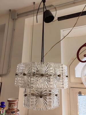 Vintage Murano Glass and Brass Glass Chandelier from Made Murano Glass, 1960s-ZFY-1793731