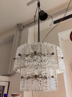 Vintage Murano Glass and Brass Glass Chandelier from Made Murano Glass, 1960s-ZFY-1793731