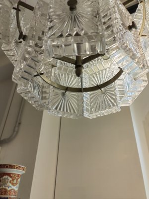 Vintage Murano Glass and Brass Glass Chandelier from Made Murano Glass, 1960s-ZFY-1793731