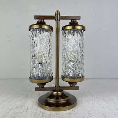 Vintage Murano Glass and Brass Table Lamp, Italy, 1960s-WQC-901380