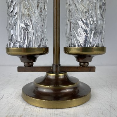 Vintage Murano Glass and Brass Table Lamp, Italy, 1960s-WQC-901380