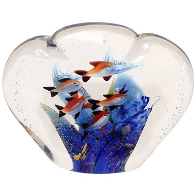 Vintage Murano Glass Aquarium Paperweight-DEK-932470