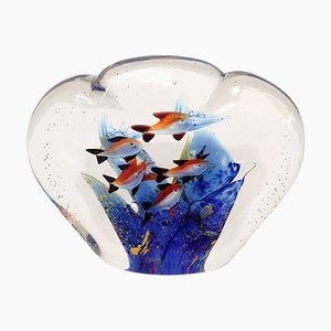 Vintage Murano Glass Aquarium Paperweight-DEK-932470