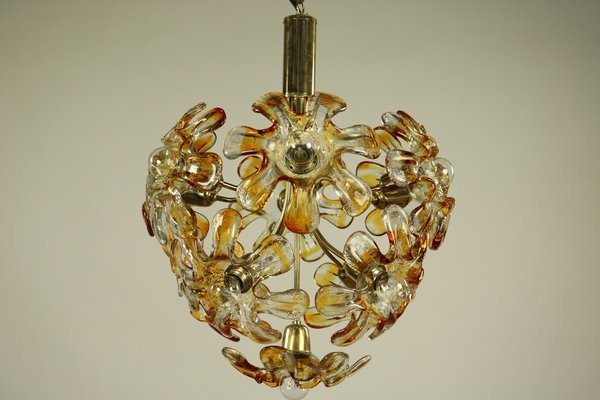 Vintage Murano Glass Blossom Pendant Lamp from Mazzega, 1960s-FUP-664524