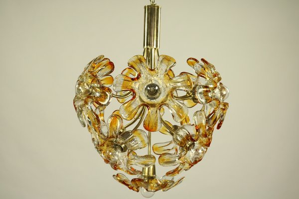 Vintage Murano Glass Blossom Pendant Lamp from Mazzega, 1960s-FUP-664524