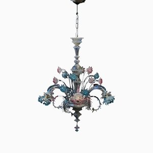 Vintage Murano Glass Chandelier by Galliano Ferro, 1950s-XQC-1427765