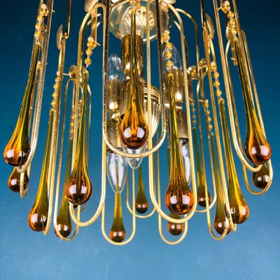 Vintage Murano Glass Chandelier by Paolo Venini, 1960s-WQC-1189561