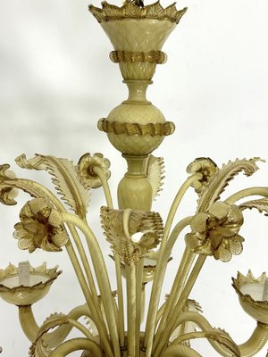 Vintage Murano Glass Chandelier with Gold, 1950s-OT-1767803