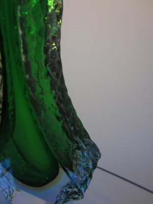 Vintage Murano Glass Green Vase, 1960s-ICI-1805106